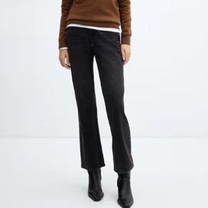 MANGO Mid-rise straight jeans